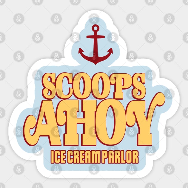 STRANGER THINGS 3: SCOOPS AHOY Sticker by FunGangStore